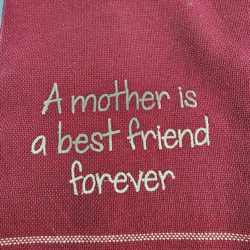 New Set 2 Kitchen Dish Towels 26 x 15 Park Designs 100% Cotton Mom Best Friend